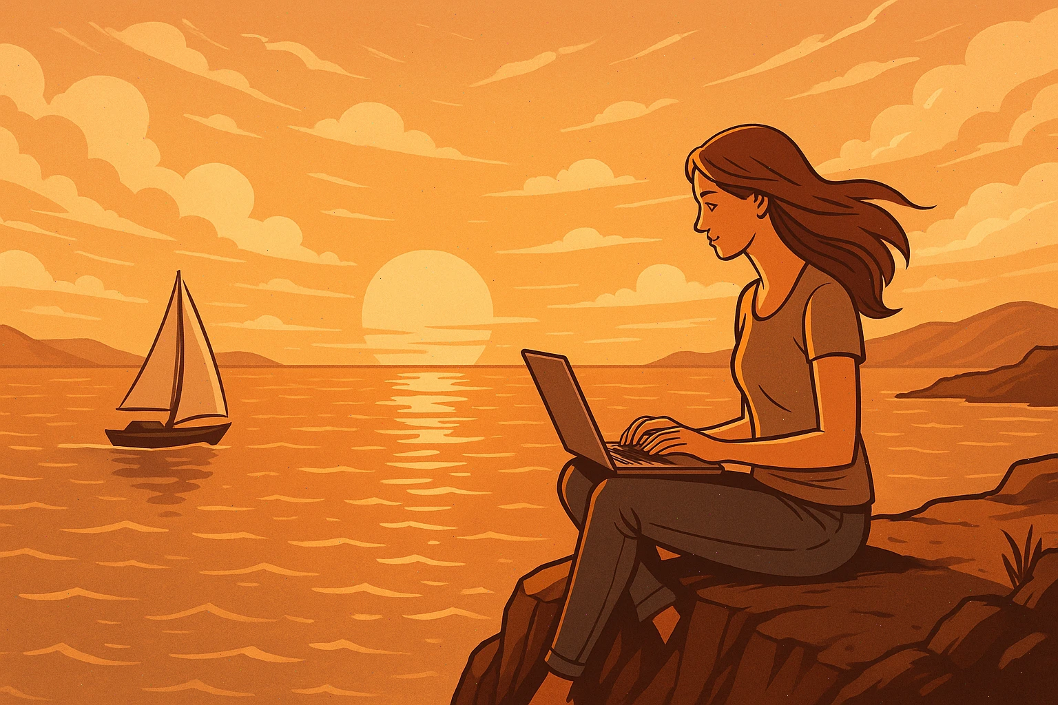 girl on the shore