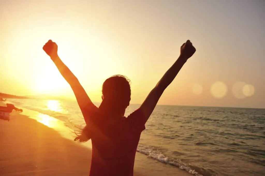 A girl enjoys life at sea